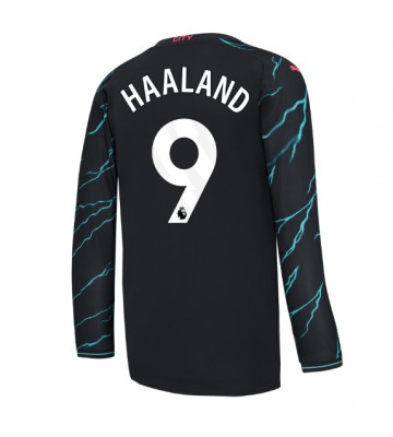 Manchester City Erling Haaland #9 Koszulka Trzecich 2023-24 Długi Rękaw